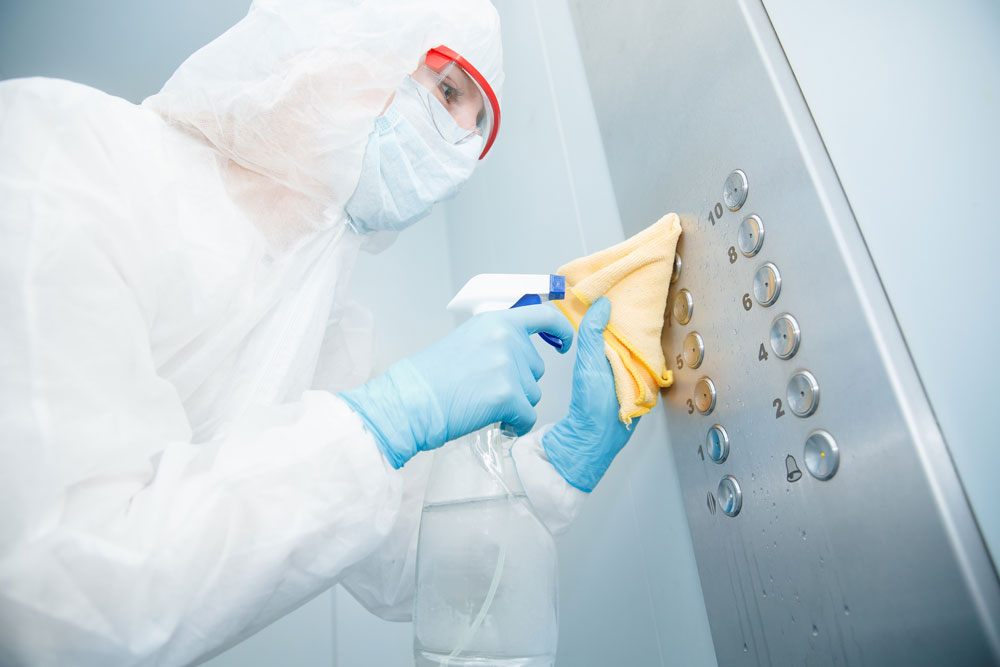 Disinfecting Commercial Elevators