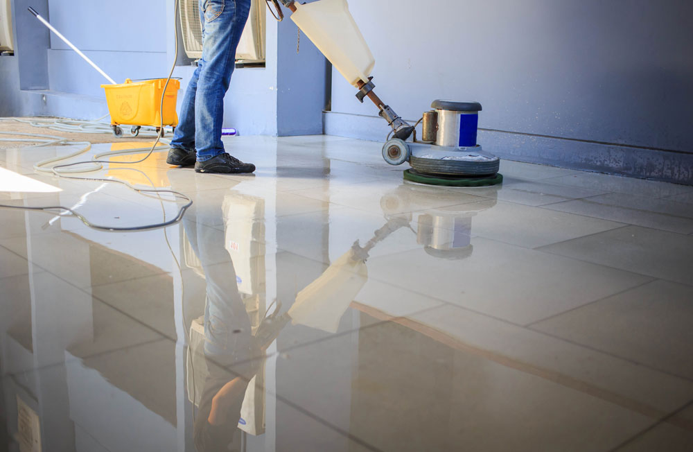 Professional floor stripping