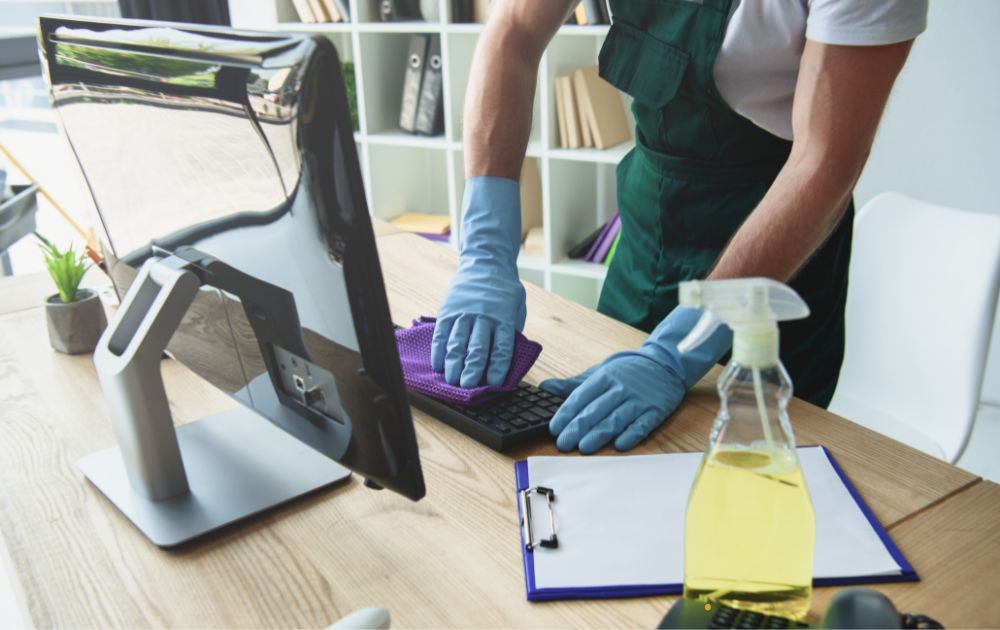 cleaning and disinfecting electronics