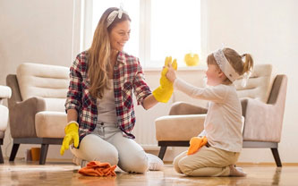 Helping Children Take Part in Keeping a Home Clean