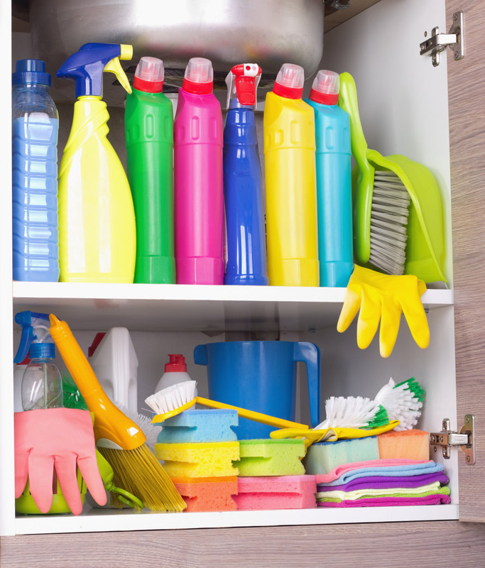 under the kitchen sink - professional cleaning