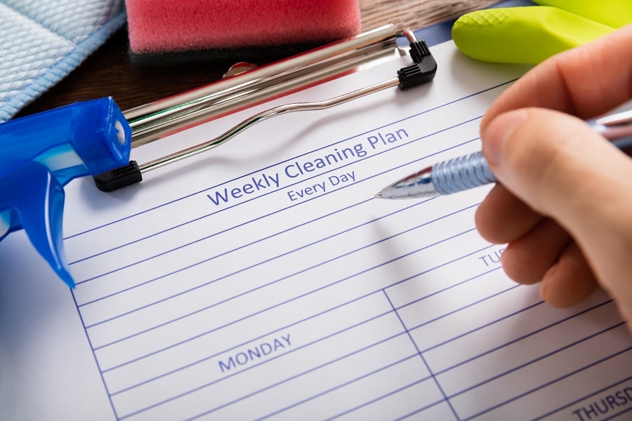 Why it is important to have a cleaning schedule at the office and how to implement it correctly